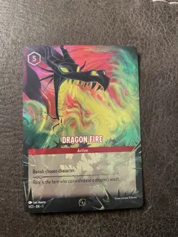 Disney Lorcana TCG Dragon Fire 1/C1 Action Foil EN Maleficent Cost 5 - Image 3