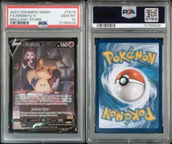 2022 Pokemon SWSH Brilliant Stars #TG16 FA Mimikyu V PSA 10 GEM MINT - Image 3