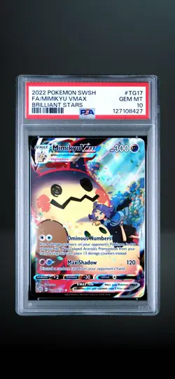 POKEMON MIMIKYU VMAX 2022 SWORD & SHIELD BRILLIANT STARS #TG17 FA PSA 10 - Image 1