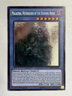 Malacoda, Netherlord of the Burning Abyss SECE-EN085 Ghost Rare 1st Edition LP - Image 1