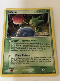 Pokemon Roselia Legend Maker 42/92 Reverse Holo Stamped Card - Image 1
