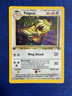 1999 Pokemon Jungle Pidgeot Holo 1st Edition Rare 8/64 WOTC Vintage English - Image 2