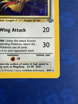 1999 Pokemon Jungle Pidgeot Holo 1st Edition Rare 8/64 WOTC Vintage English - Image 5