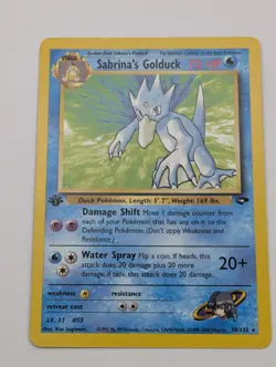 Pokemon 1st Ed Sabrina's Golduck Gym Challenge 30/132 WOTC 2000 NM - Image 2