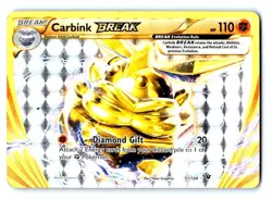 Carbink BREAK 51 BREAK Rare Fates Collide Pokemon Holo MP - Image 1