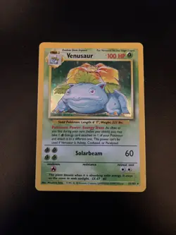 Pokemon TCG Venasaur Holo Rare Card 15/102 Base Set - Image 1