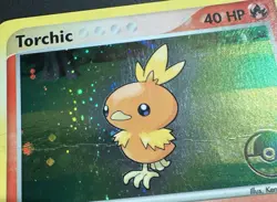 2004 POKEMON BLACK STAR PROMO #006 TORCHIC-HOLO. Crease mark across the face :( - Image 3