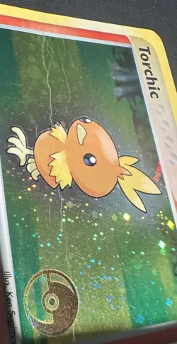 2004 POKEMON BLACK STAR PROMO #006 TORCHIC-HOLO. Crease mark across the face :( - Image 4