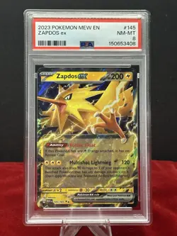2023 POKEMON MEW EN-151 #145 ZAPDOS EX PSA 8 - Image 1