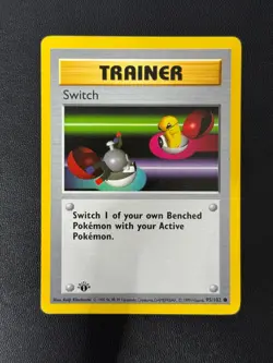 Switch 1ST EDITION Base Set (Shadowless) 1999 Pokemon 95/102 Common - LP - Image 1