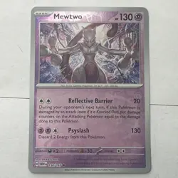Mewtwo 150/165 Rare 151 Pokemon Reverse Holo Near Mint - Image 1
