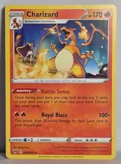 Charizard Rare SWSH04: Vivid Voltage Sword & Shield Pokemon TCG 025/185 LP - Image 1
