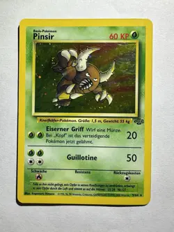 Pokemon TCG Pinsir GER 9/64 Jungle Holo LP - Image 1