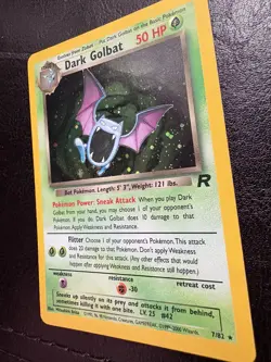 Pokemon Dark Golbat Holo 7/82 Team Rocket WOTC Vintage LP - Image 3