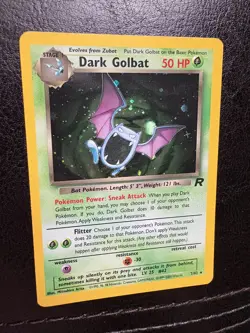 Pokemon Dark Golbat Holo 7/82 Team Rocket WOTC Vintage LP - Image 4