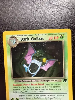 Pokemon Dark Golbat Holo 7/82 Team Rocket WOTC Vintage LP - Image 5
