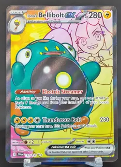 Pokemon Iono's Bellibolt ex #172/159 Eng Journey Together Ultra Rare Full Art - Image 1