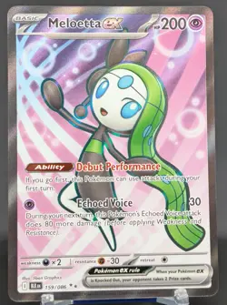 Pokemon Melotta ex #159/086 English Black Bolt Ultra Rare Full Art - Image 1