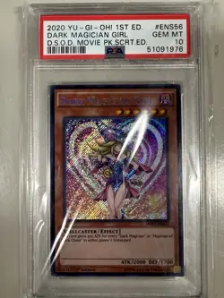 PSA 10 Dark Magician Girl MVP1-ENS56 Yugioh Card 2020 Secret Rare DSOD Movie - Image 1