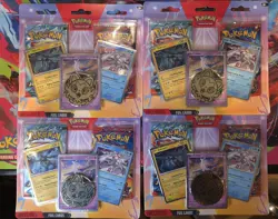 Lot of 4 Pokemon TCG: Enhanced 2-Pack Blister Pack (Latios, Zekrom & Palkia). - Image 1