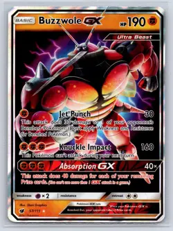 Buzzwole GX 57/111 Holo GX Rare Crimson Invasion Pokemon Lightly Played - Image 1