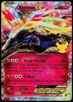 Xerneas EX 97 Celebrations: Classic Collection - Holo Pokemon NM - Image 1
