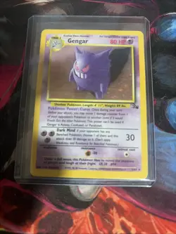 Pokemon TCG Gengar Fossil Holo Card 5/62 MP-HP - Image 1