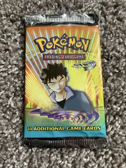Pokemon Sealed Gym Heroes Booster Pack (Brock Art) - Image 1