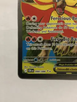 Pokemon Mega Pyroar EX 099/086 Chaos Rising Ultra Rare Near Mint - Image 2