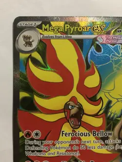 Pokemon Mega Pyroar EX 099/086 Chaos Rising Ultra Rare Near Mint - Image 4