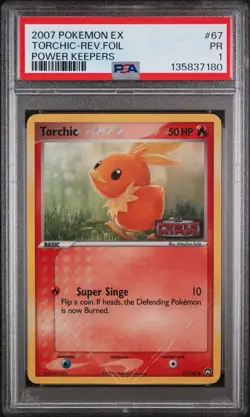 Pokemon EX Power Keepers Reverse Holo Torchic Card PSA 1 67/108 - Image 1