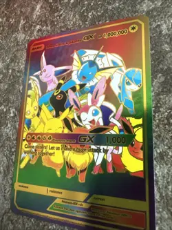 Eevee V Pokemon Multi Color 🕺 Foil Fan Art Card - NM - Image 2