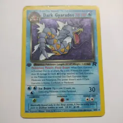 Pokemon TCG Dark Gyarados 8/82 Team Rocket Holo Rare 1st Edition 70 HP - Image 1