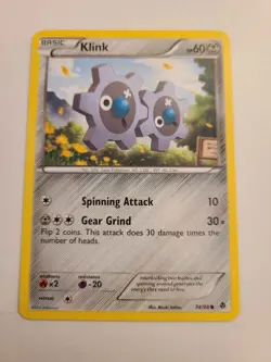 Pokemon TGC 2011 Emerging Powers Klink 74/98 Regular Two card Bundle Near Mint - Image 2
