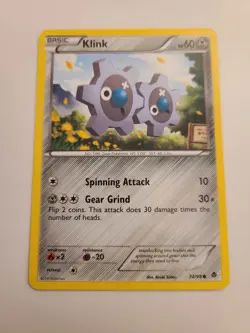 Pokemon TGC 2011 Emerging Powers Klink 74/98 Regular Two card Bundle Near Mint - Image 3