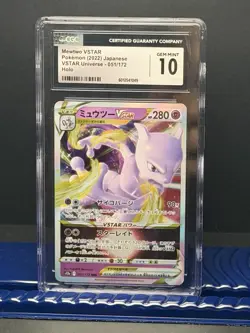 CGC 10 Mewtwo VSTAR 051/172 VSTAR Universe s12a Japanese Pokemon Card - Image 1