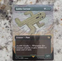 MTG Final Fantasy (FIN) Jumbo Cactuar #343 Rare Non-Foil Alt Art - Image 1