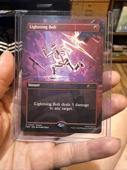MTG magic cards 1x Lightning Bolt standard showdown promo borderless TMNT - Image 1