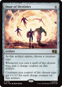 x1 Door of Destinies R MTG Commander: Marvel Super Heroes M/NM, English - Image 1