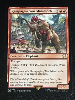 MTG Commander: LOTR Rampaging War Mammoth 0034 Rare - Image 1