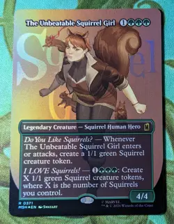 x1 NM FOIL BORDERLESS - The Unbeatable Squirrel Girl (0371) Marvel Super Heroes - Image 1