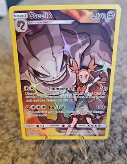 Steelix 247/236 Secret Rare Pokemon Card Sun & Moon Cosmic Eclipse FULL ART - Image 1