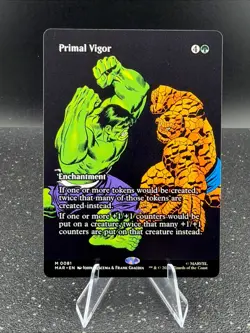 MTG Primal Vigor (Borderless Foil) M 0081 Marvel Universe Eternal-Legal - Image 1