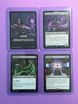 MTG Doctor Doom, Unrivaled (654/1213) Marvel Super Heroes Commander LP Lot (4) - Image 1