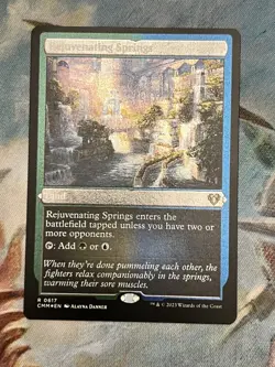 Rejuvenating Springs Commander Masters foil etched Rare Green Blue Land 617 NM - Image 1