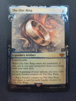 The One Ring - Foil - Showcase Scroll - The Lord of the Rings *NM* W Video MTG - Image 1