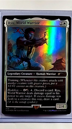 MTG Magic the Gathering SF2 Street Fighter 2 Secret Lair Foil Ryu World Warrior - Image 1