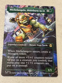 mtg borderless Michelangelo Weirdness to 11, TMNT, unplayed - Image 1