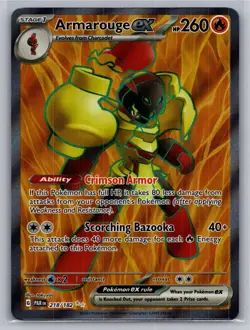 Armarouge ex 218/182 Ultra Rare Paradox Rift Pokemon Holo Near Mint - Image 1