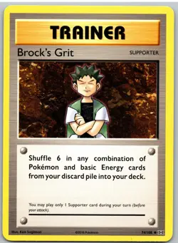 Brock's Grit 74/108 Uncommon Evolutions Pokemon - Image 1